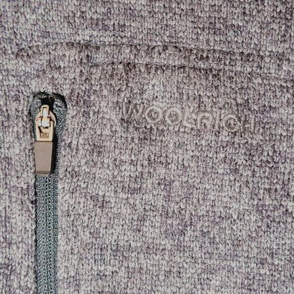Woolrich Half Zip Knit Sweater Mens M Gray Blue Long Sleeve Mock Neck Pullover - Picture 5 of 13